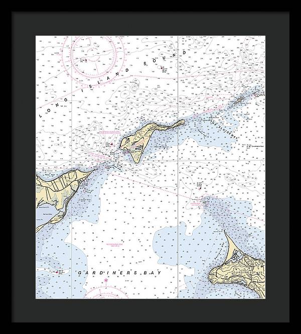 Plum Island-new York Nautical Chart - Framed Print