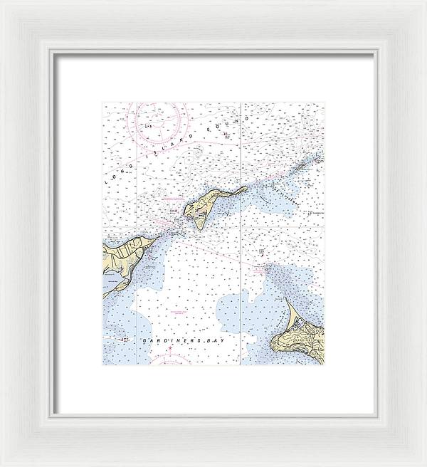 Plum Island-new York Nautical Chart - Framed Print