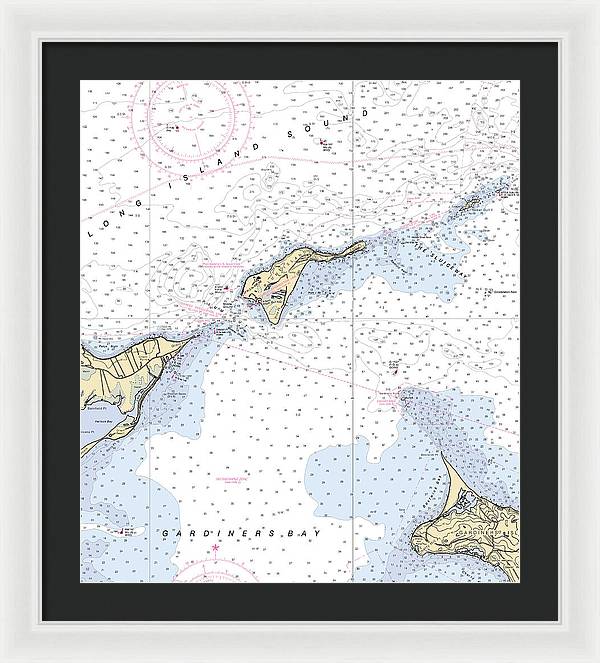 Plum Island-new York Nautical Chart - Framed Print