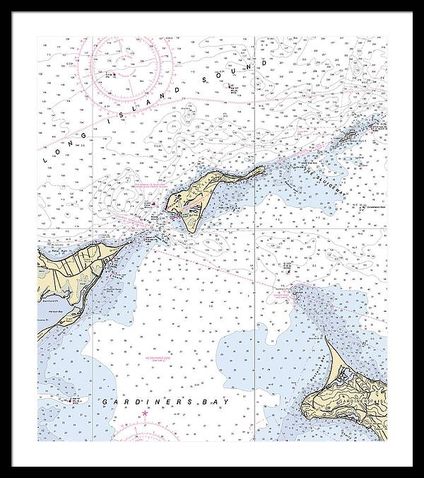 Plum Island-new York Nautical Chart - Framed Print