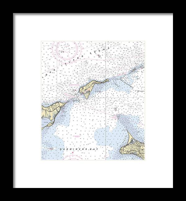 Plum Island-new York Nautical Chart - Framed Print