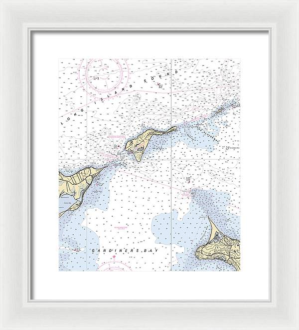 Plum Island-new York Nautical Chart - Framed Print