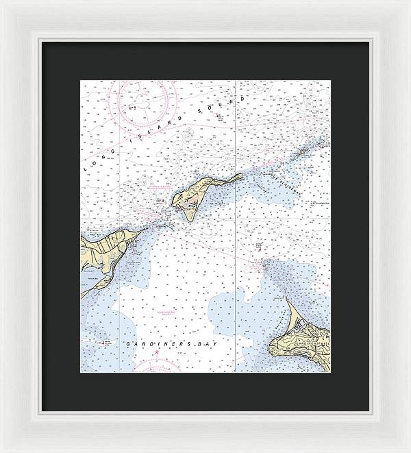 Plum Island-new York Nautical Chart - Framed Print