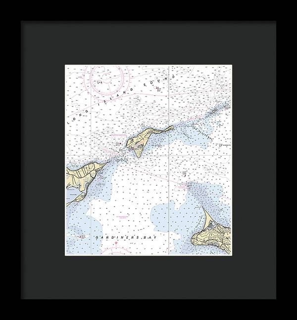 Plum Island-new York Nautical Chart - Framed Print