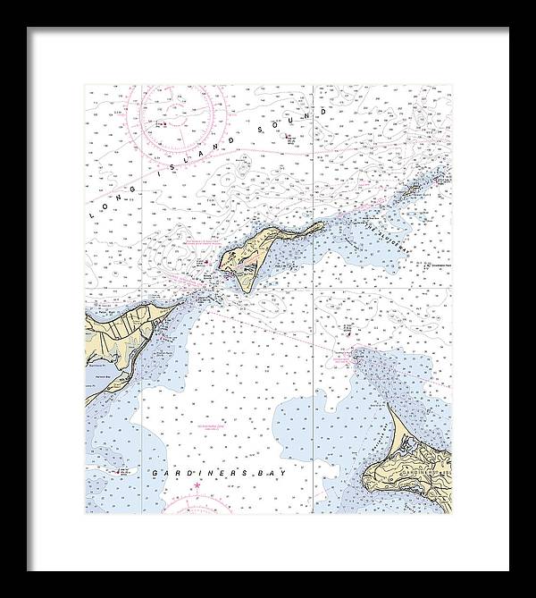 Plum Island-new York Nautical Chart - Framed Print