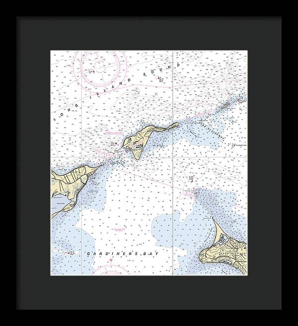 Plum Island-new York Nautical Chart - Framed Print