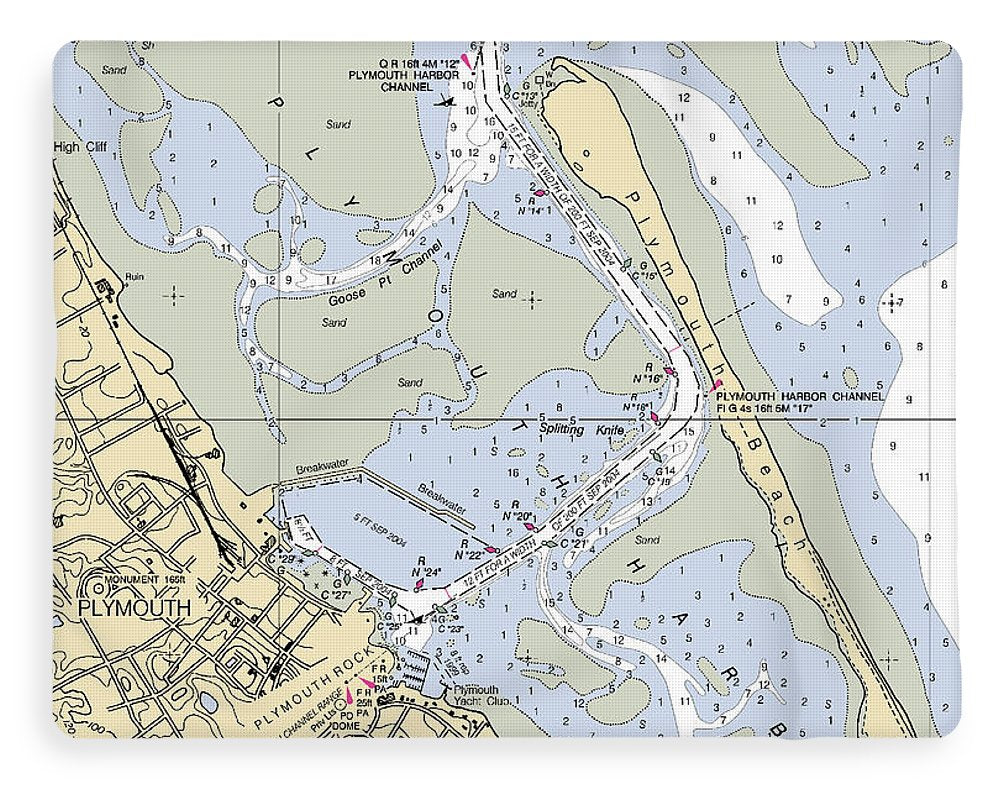 Plymouth-massachusetts Nautical Chart - Blanket