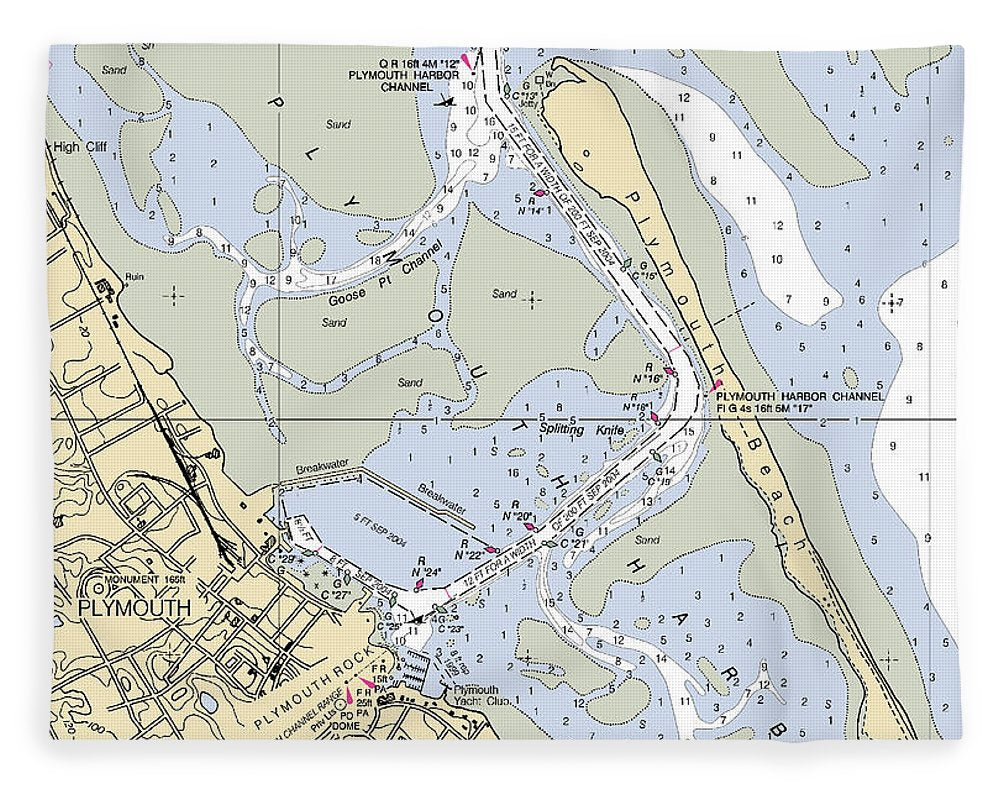 Plymouth-massachusetts Nautical Chart - Blanket