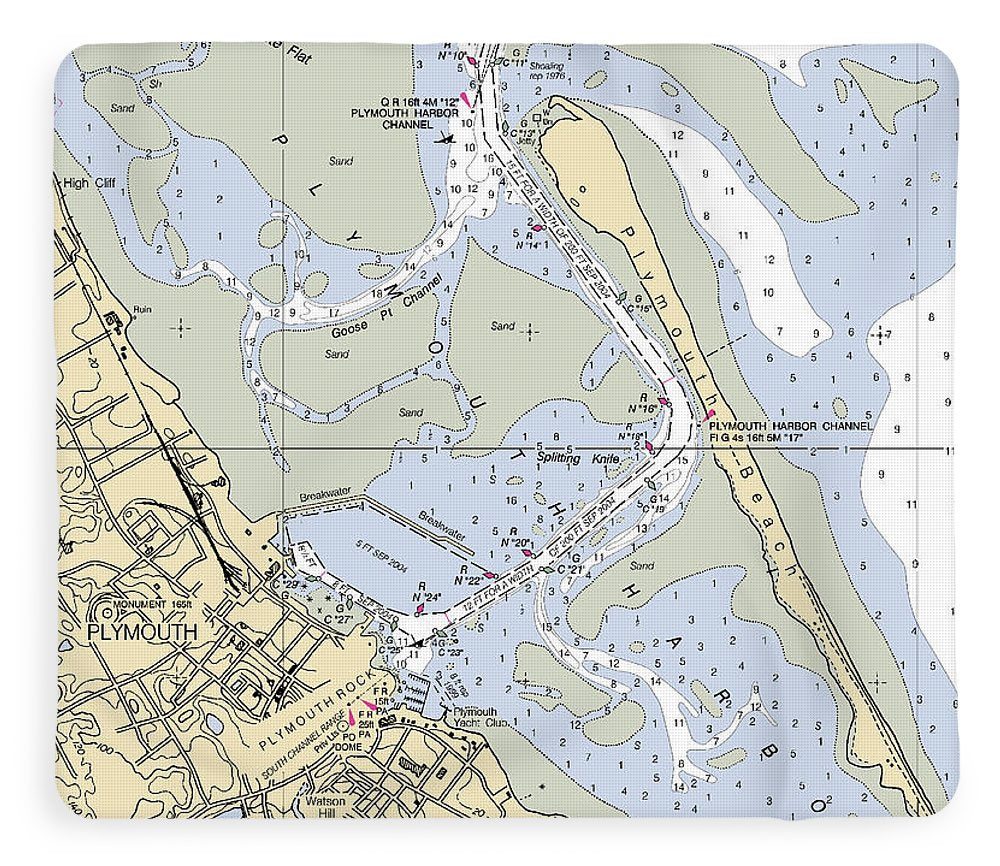 Plymouth-massachusetts Nautical Chart - Blanket