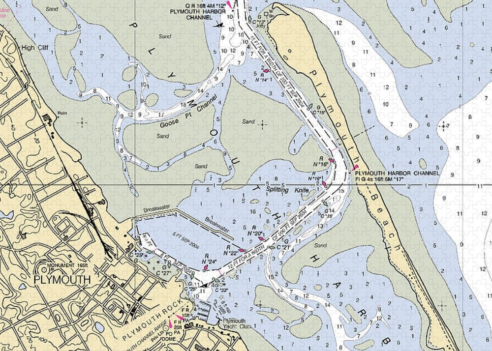 Plymouth-massachusetts Nautical Chart - Puzzle