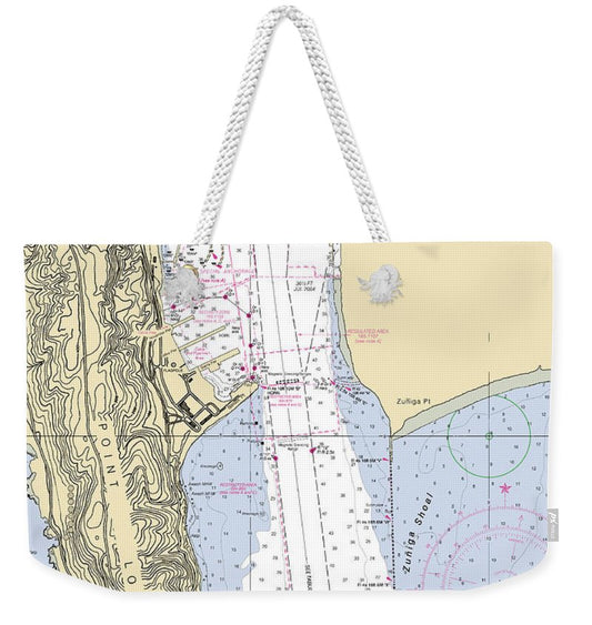 Point Loma-california Nautical Chart - Weekender Tote Bag
