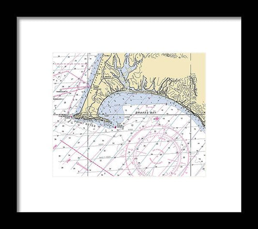 Point-reyes -california Nautical Chart _v6 - Framed Print