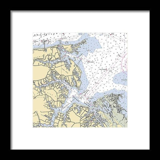 A beuatiful Framed Print of the Poquoson River-Virginia Nautical Chart by SeaKoast