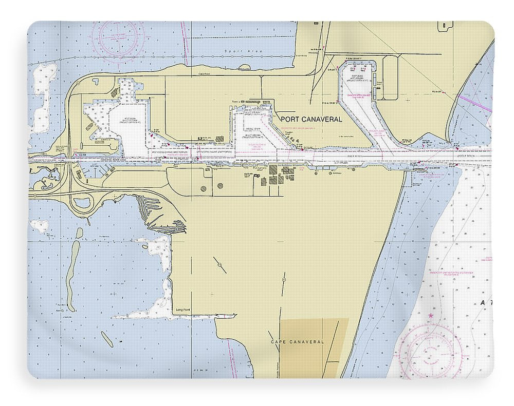 Port Canaveral Florida Nautical Chart - Blanket