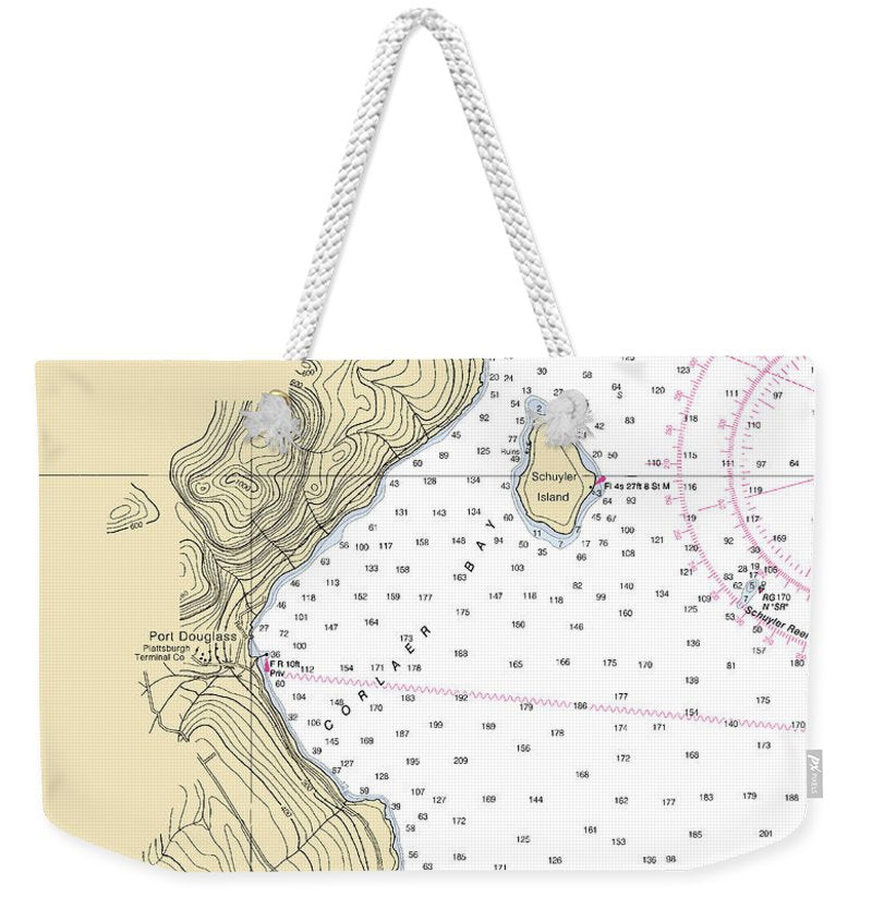 Port Douglas-lake Champlain  Nautical Chart - Weekender Tote Bag