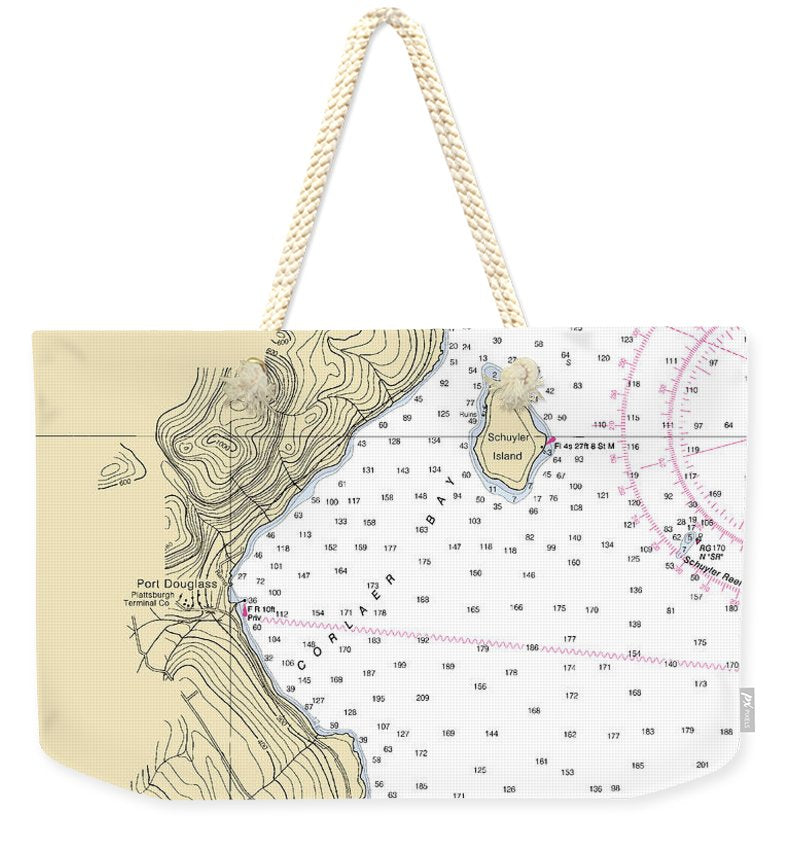 Port Douglas-lake Champlain  Nautical Chart - Weekender Tote Bag