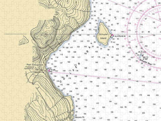Port Douglas Lake Champlain  Nautical Chart Puzzle