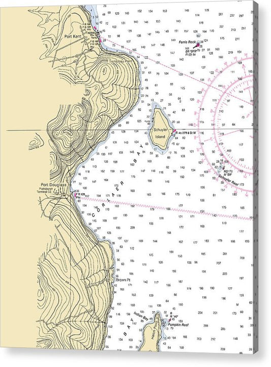 Port Douglas-Lake Champlain  Nautical Chart  Acrylic Print