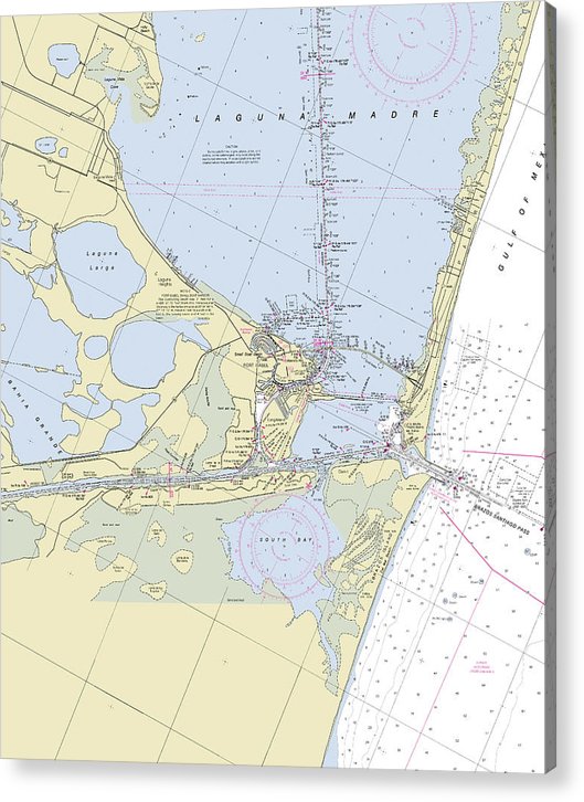 Port Isabel And Laguna Madre Texas Nautical Chart  Acrylic Print