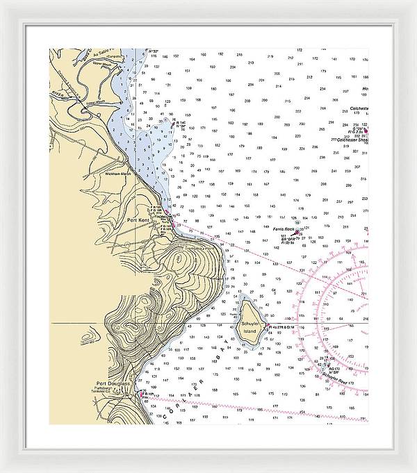 Port Kent-lake Champlain  Nautical Chart - Framed Print