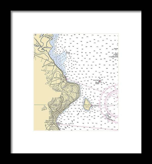 A beuatiful Framed Print of the Port Kent-Lake Champlain  Nautical Chart by SeaKoast