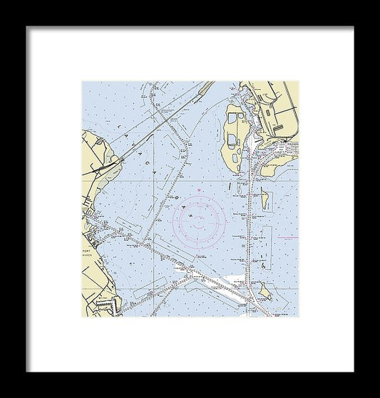 Port Lavaca Texas Nautical Chart - Framed Print