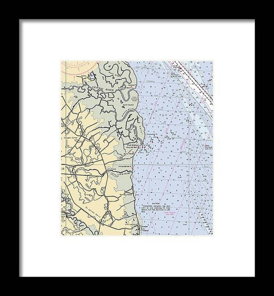 A beuatiful Framed Print of the Port Mahon-Delaware Nautical Chart by SeaKoast