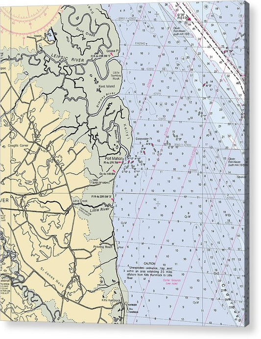 Port Mahon-Delaware Nautical Chart  Acrylic Print