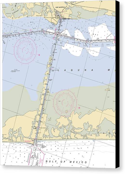 Port Mansfield-texas Nautical Chart - Canvas Print