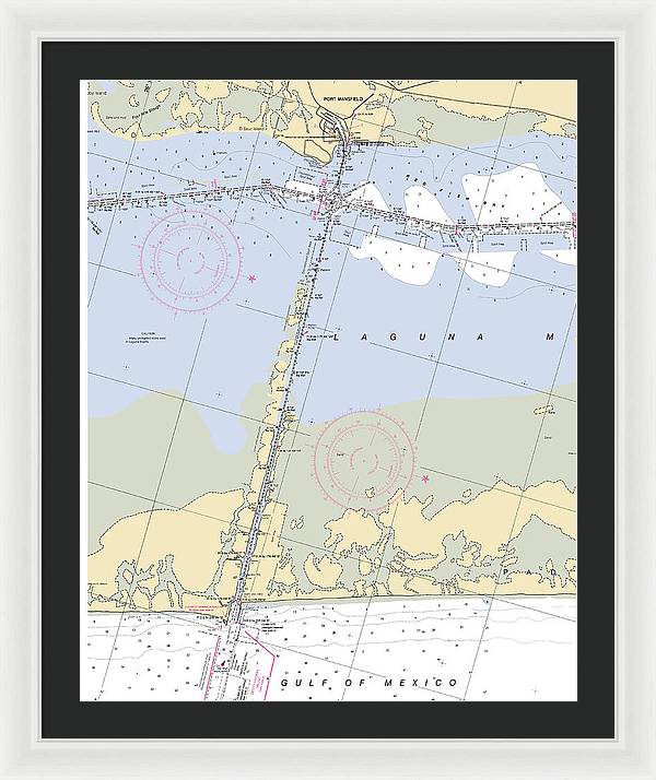 Port Mansfield-texas Nautical Chart - Framed Print