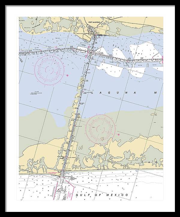 Port Mansfield-texas Nautical Chart - Framed Print