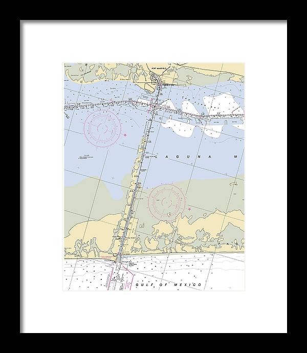 Port Mansfield-texas Nautical Chart - Framed Print