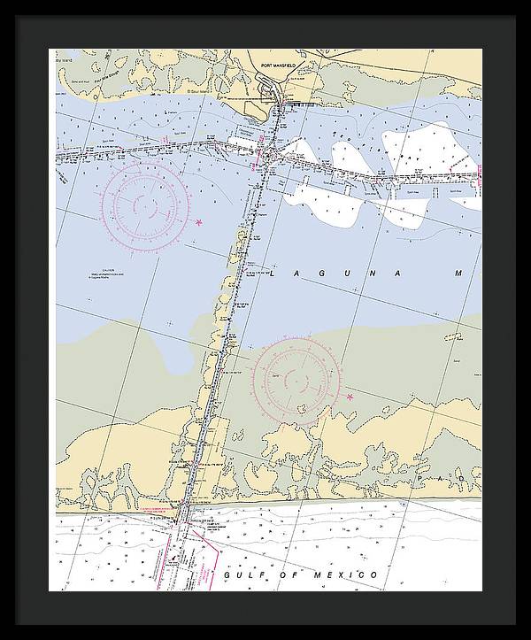 Port Mansfield-texas Nautical Chart - Framed Print