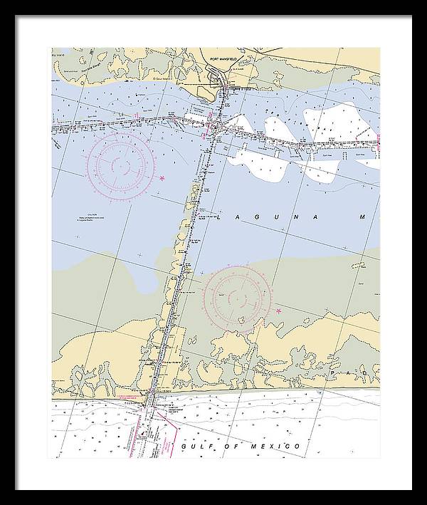 Port Mansfield-texas Nautical Chart - Framed Print