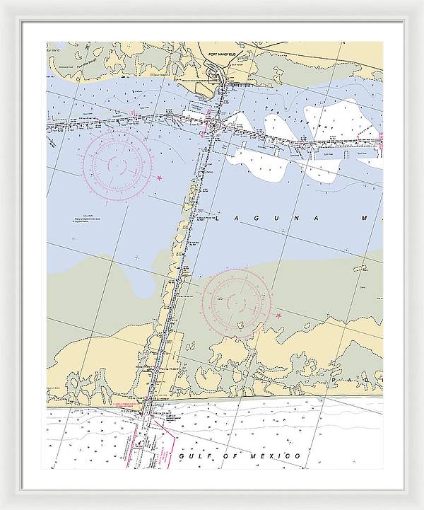 Port Mansfield-texas Nautical Chart - Framed Print