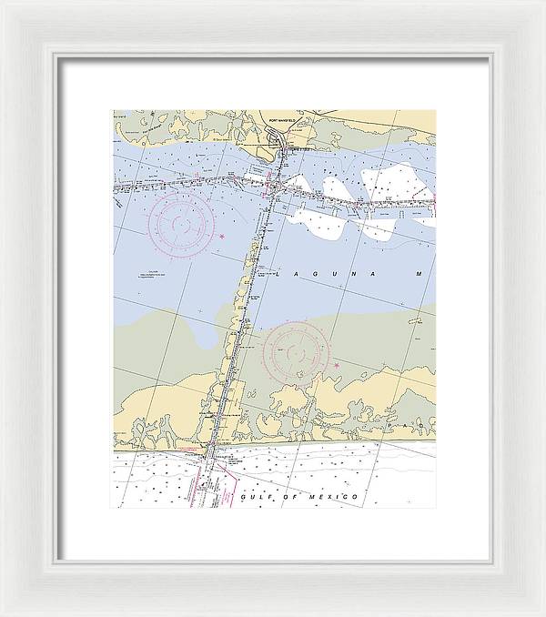 Port Mansfield-texas Nautical Chart - Framed Print