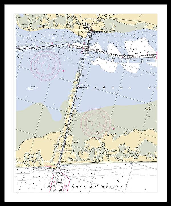 Port Mansfield-texas Nautical Chart - Framed Print