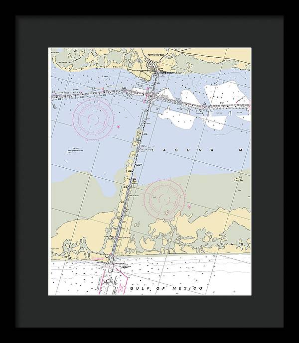 Port Mansfield-texas Nautical Chart - Framed Print