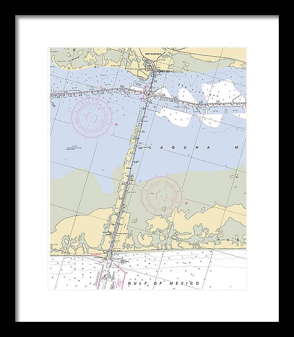 Port Mansfield-texas Nautical Chart - Framed Print