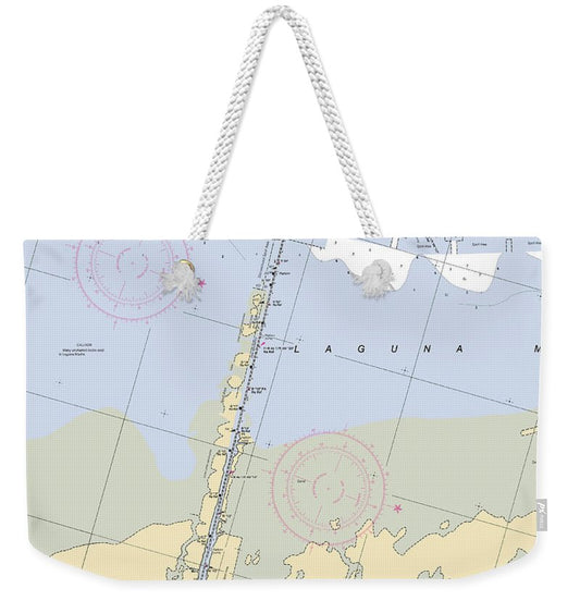 Port Mansfield-texas Nautical Chart - Weekender Tote Bag