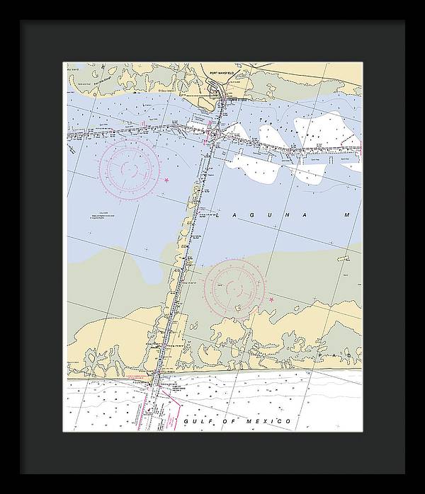 Port Mansfield-texas Nautical Chart - Framed Print