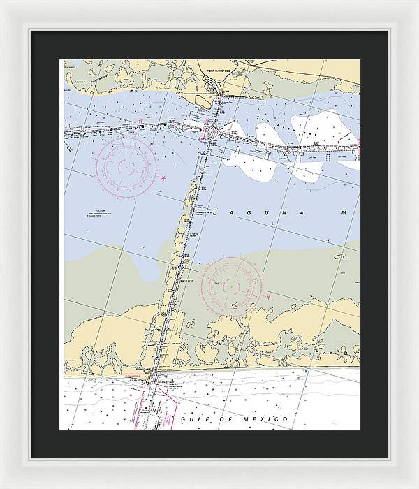 Port Mansfield-texas Nautical Chart - Framed Print