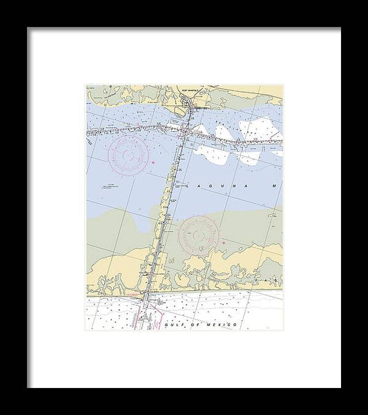 Port Mansfield-texas Nautical Chart - Framed Print