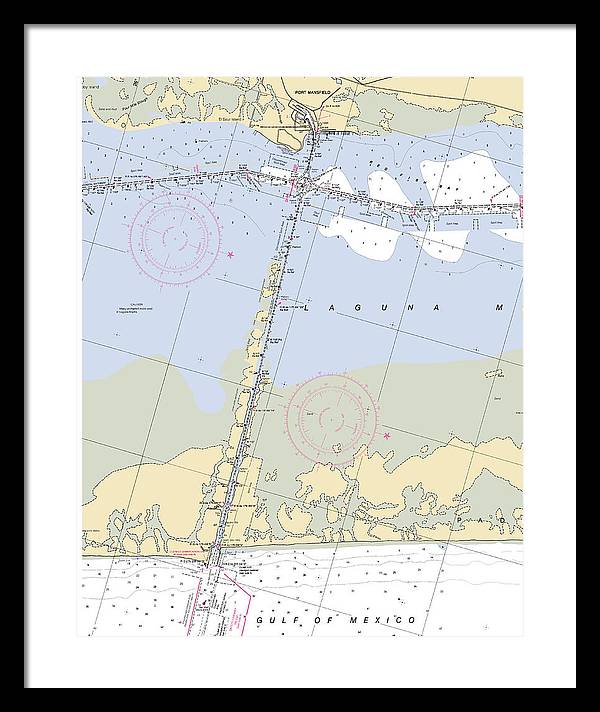 Port Mansfield-texas Nautical Chart - Framed Print