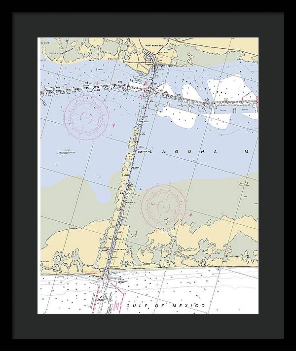 Port Mansfield-texas Nautical Chart - Framed Print