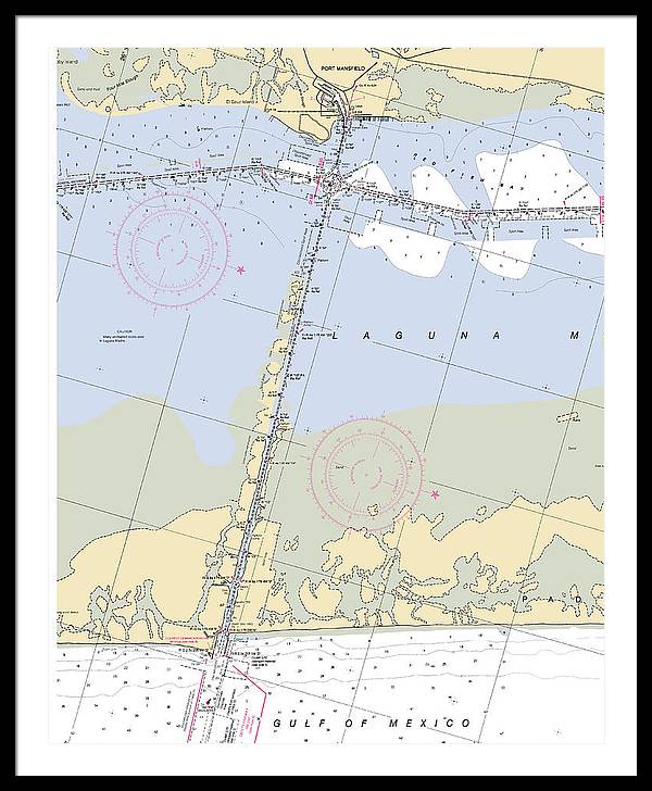 Port Mansfield-texas Nautical Chart - Framed Print