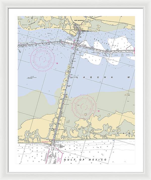 Port Mansfield-texas Nautical Chart - Framed Print