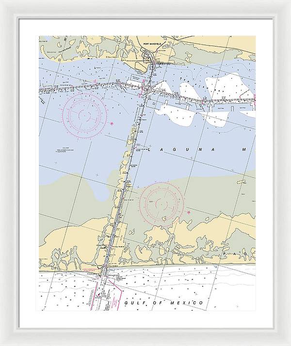 Port Mansfield-texas Nautical Chart - Framed Print