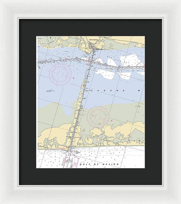 Port Mansfield-texas Nautical Chart - Framed Print