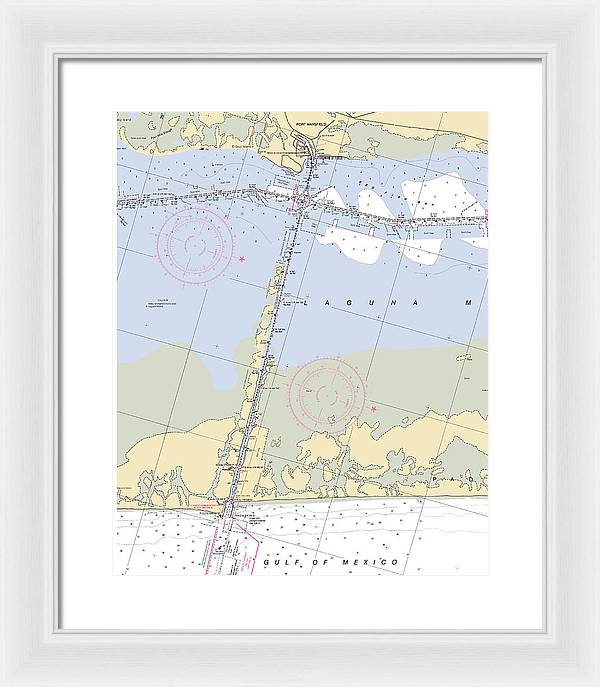 Port Mansfield-texas Nautical Chart - Framed Print